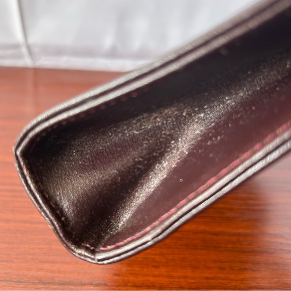 Authentic MANDARINA DUCK Wallet With Key Holder Clutch Purse Burgundy Leather - Picture 13 of 13